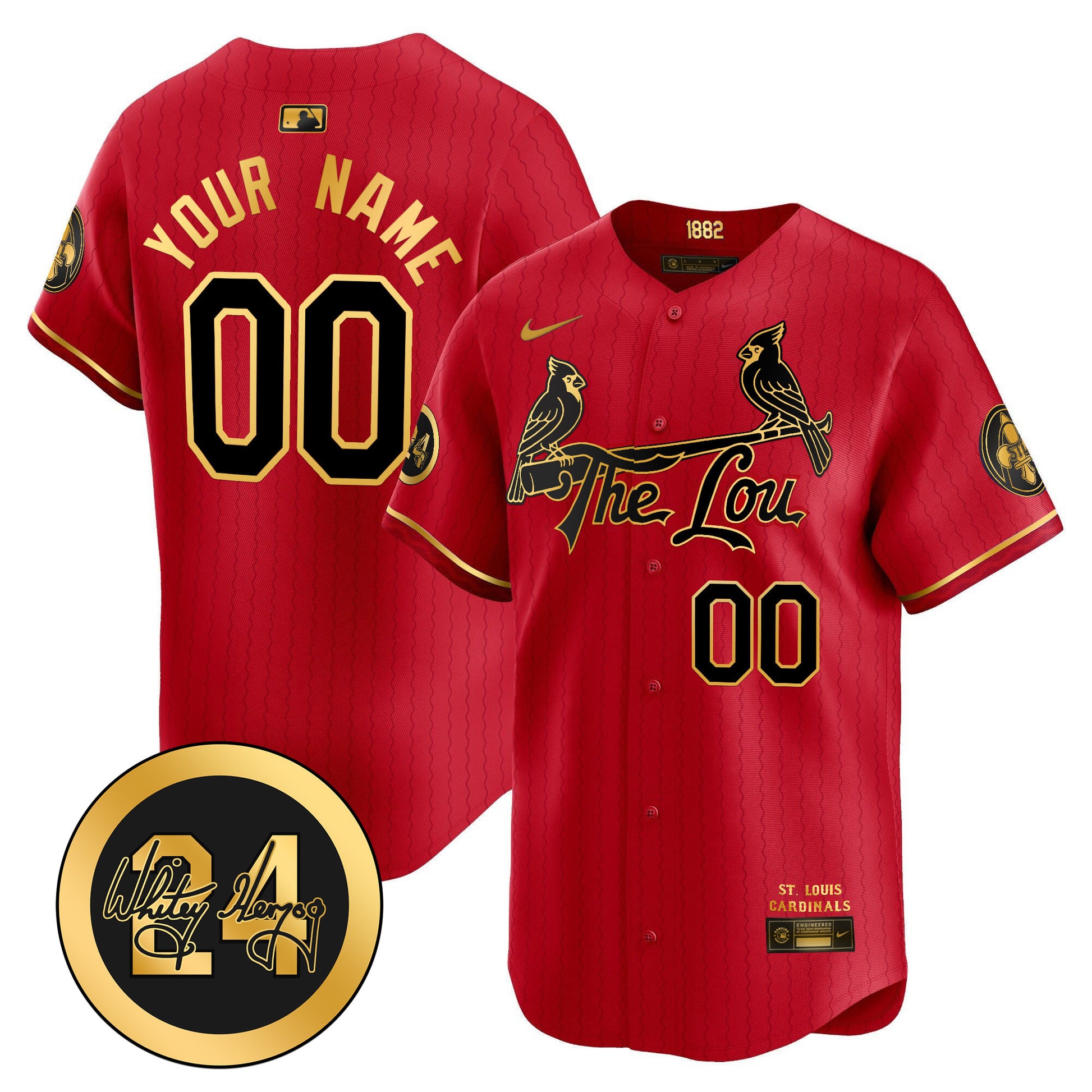 St. Louis Cardinals 2026 City Connect Whitey Herzog Patch Vapor Premier Limited Custom Jersey - All Stitched