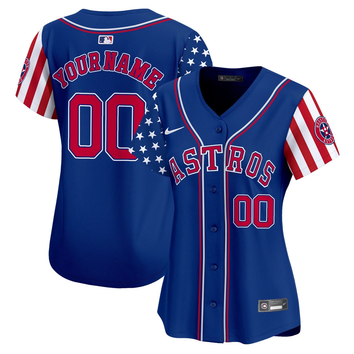 Astros 2024 Independence Day Vapor Premier Limited Custom Jersey - All Stitched