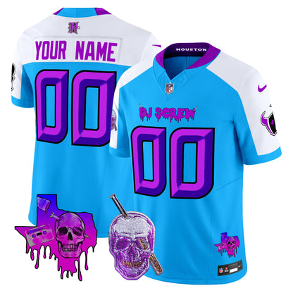 Houston Texans DJ Screw Vapor Limited Custom Jersey - All Stitched