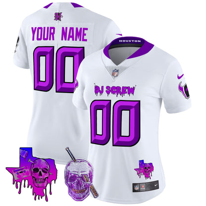 Houston Texans DJ Screw Vapor Limited Custom Jersey - All Stitched