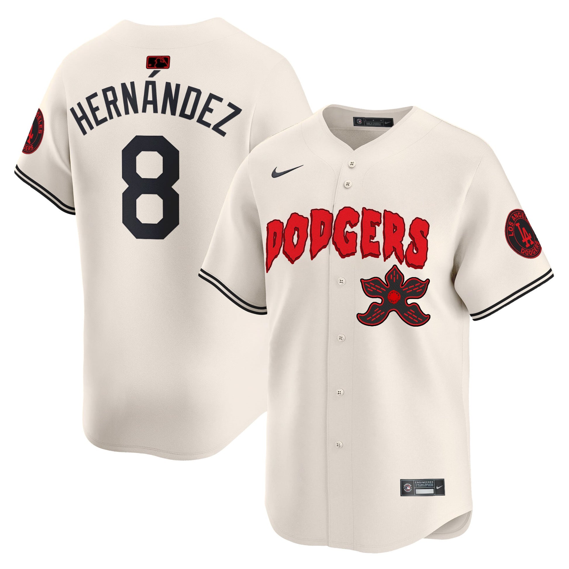 Men's Dodgers Stranger Things Vapor Premier Limited Jersey - All Stitched