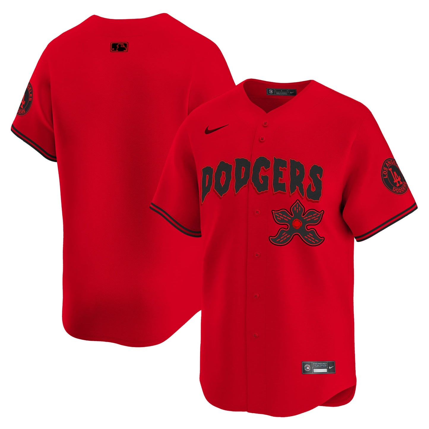 Men's Dodgers Stranger Things Vapor Premier Limited Jersey - All Stitched