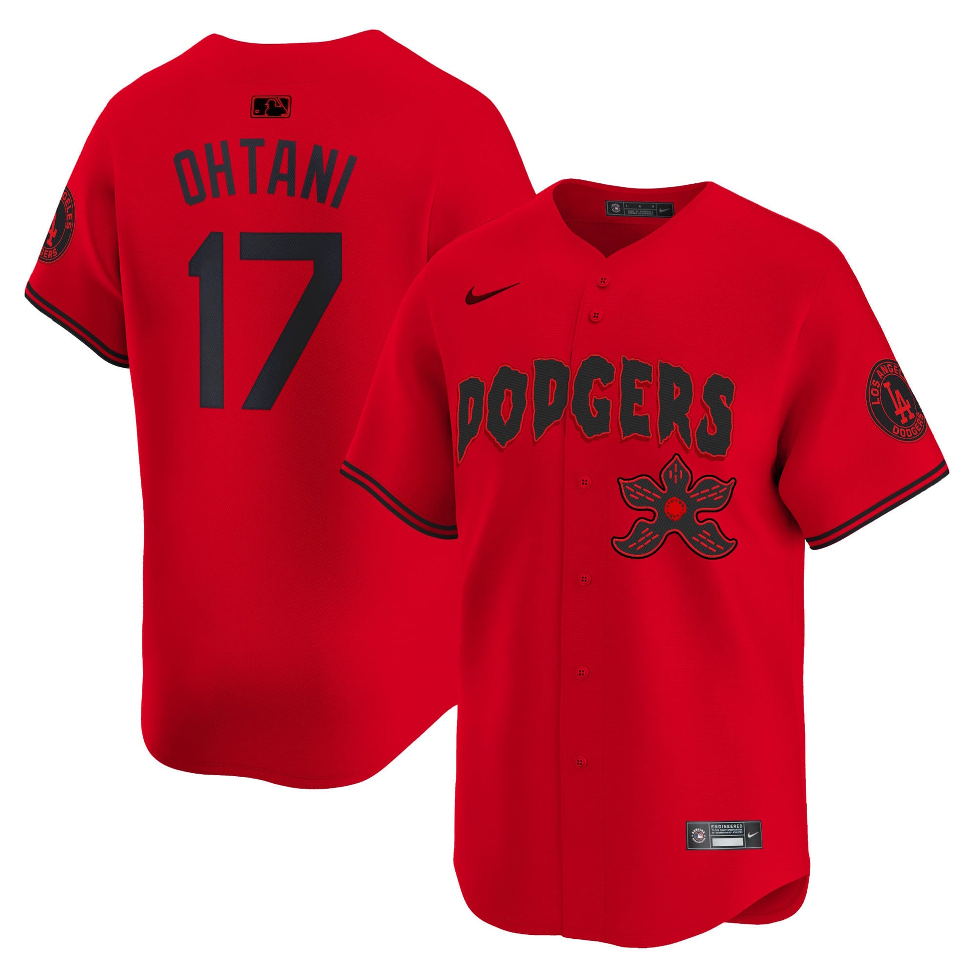 Men's Dodgers Stranger Things Vapor Premier Limited Jersey - All Stitched