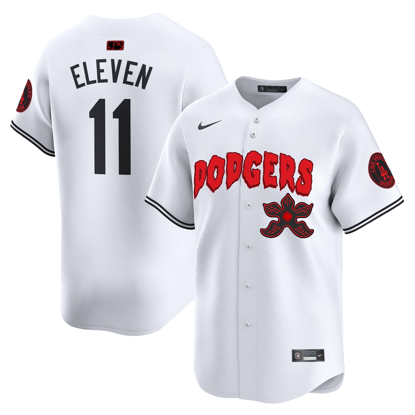 Men's Dodgers Stranger Things Vapor Premier Limited Jersey - All Stitched