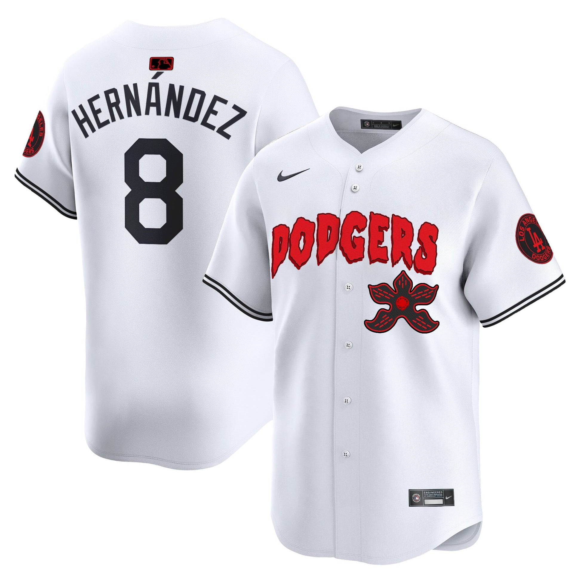 Men's Dodgers Stranger Things Vapor Premier Limited Jersey - All Stitched