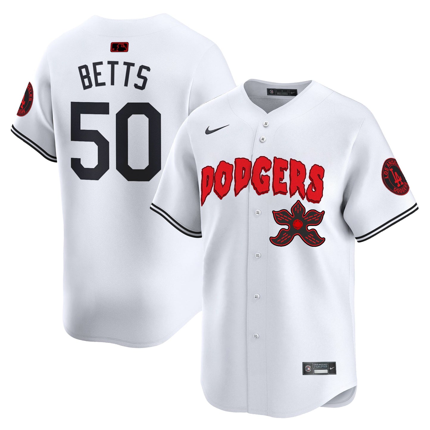 Men's Dodgers Stranger Things Vapor Premier Limited Jersey - All Stitched