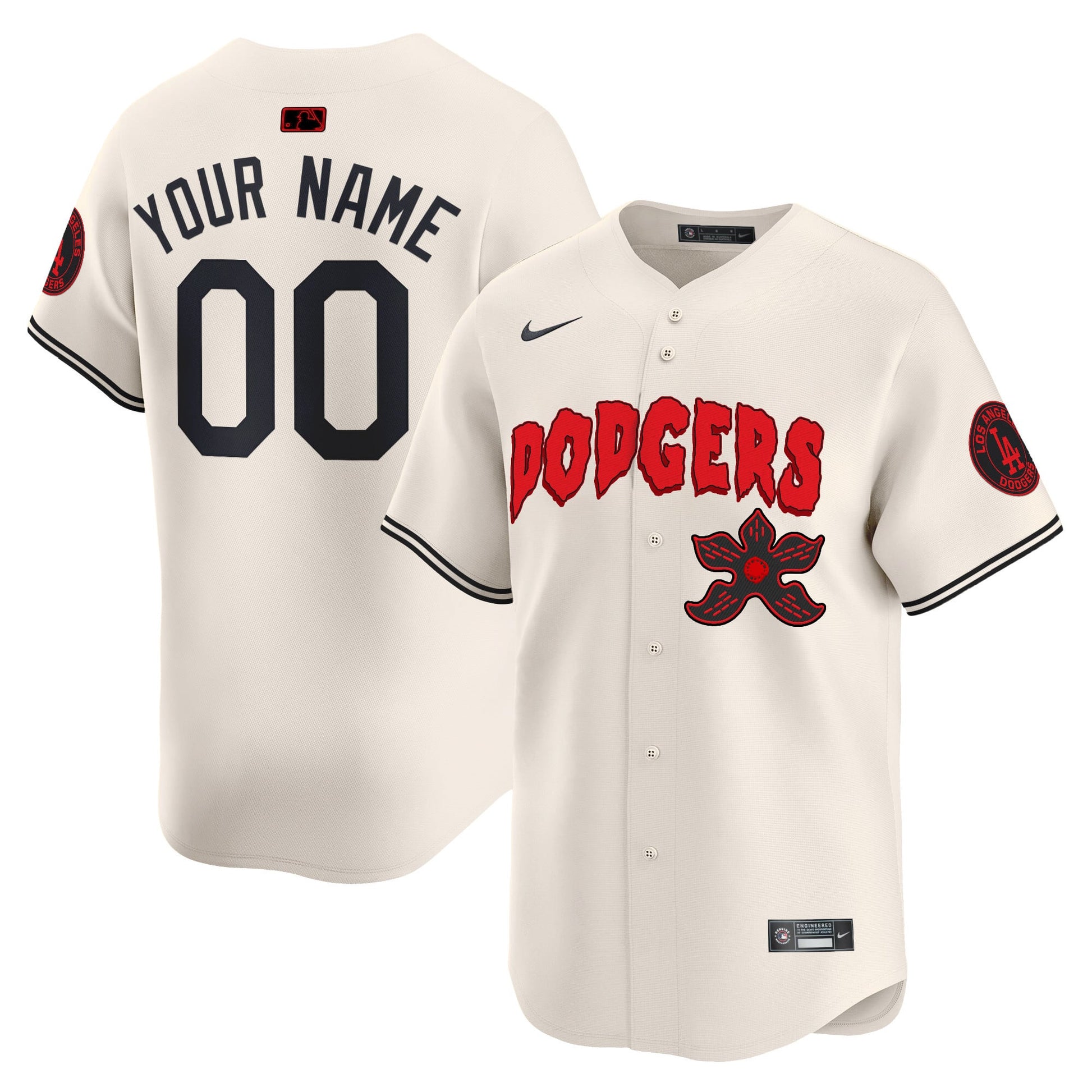 Dodgers Stranger Things Vapor Premier Limited Custom Jersey - All Stitched