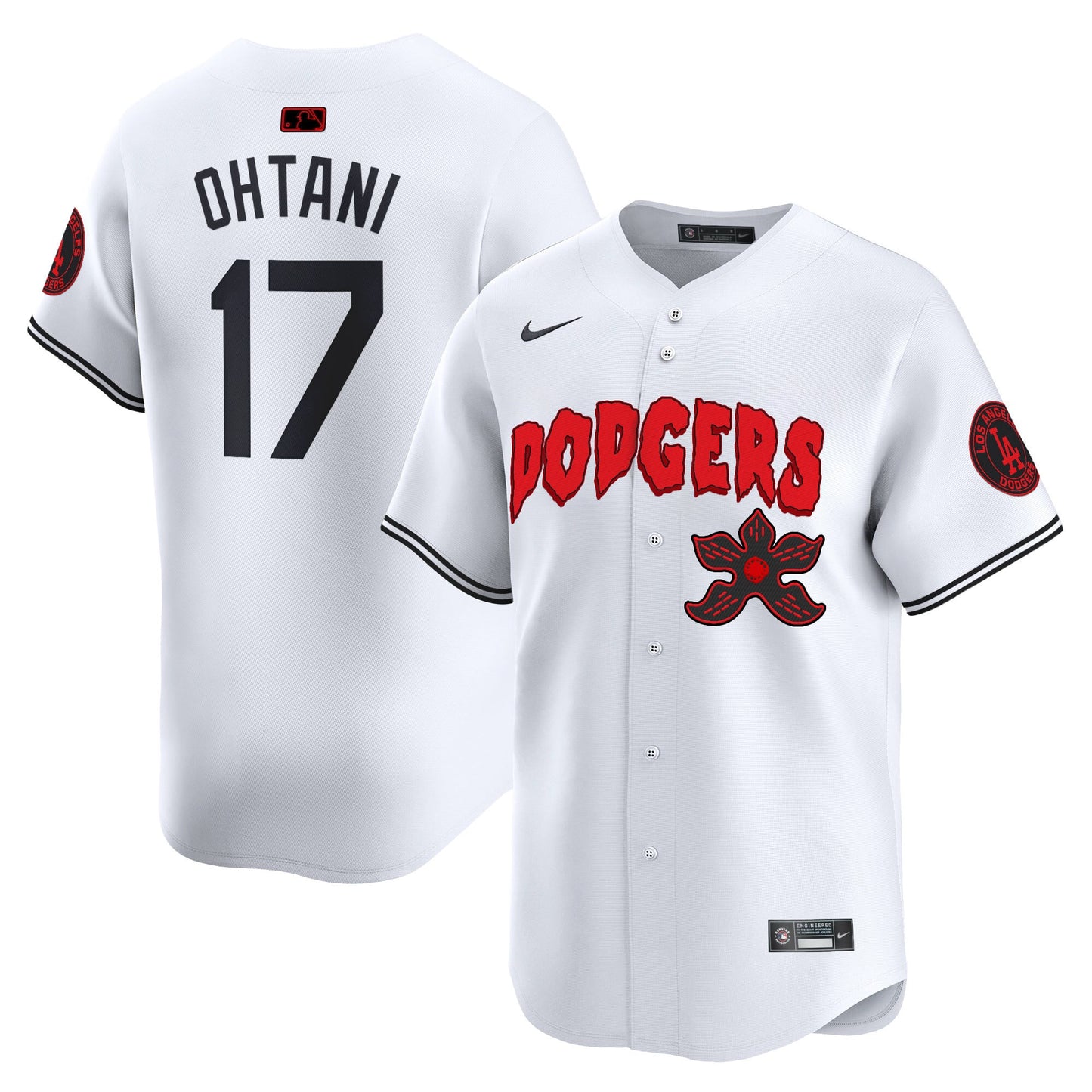 Men's Dodgers Stranger Things Vapor Premier Limited Jersey - All Stitched