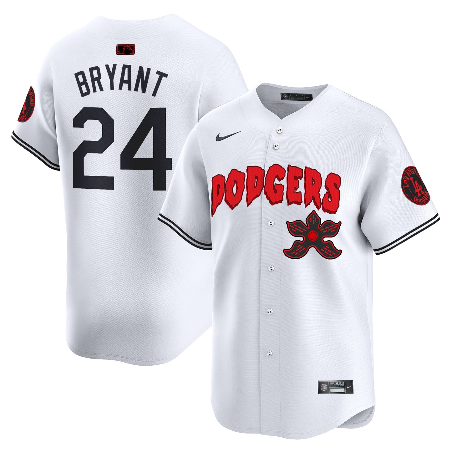 Men's Dodgers Stranger Things Vapor Premier Limited Jersey - All Stitched