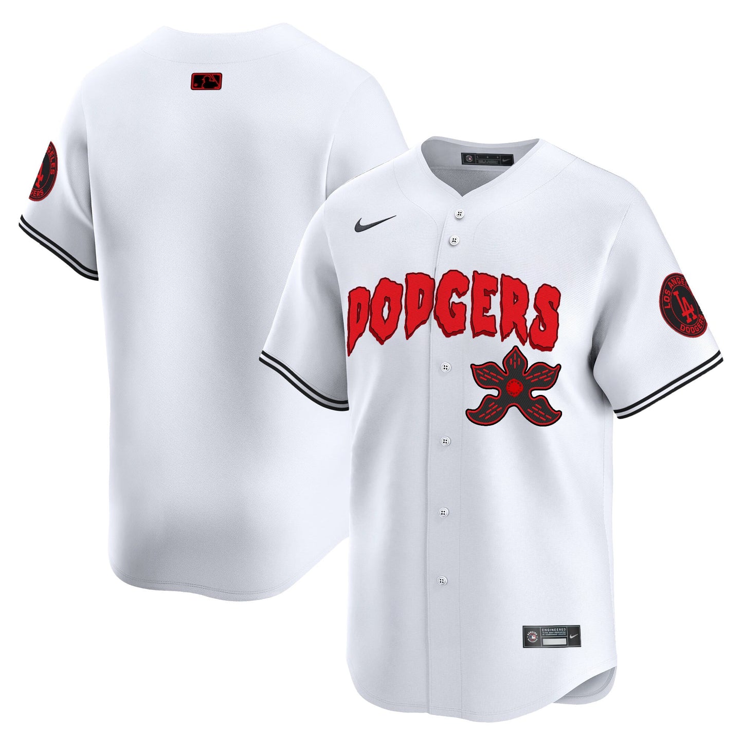 Men's Dodgers Stranger Things Vapor Premier Limited Jersey - All Stitched