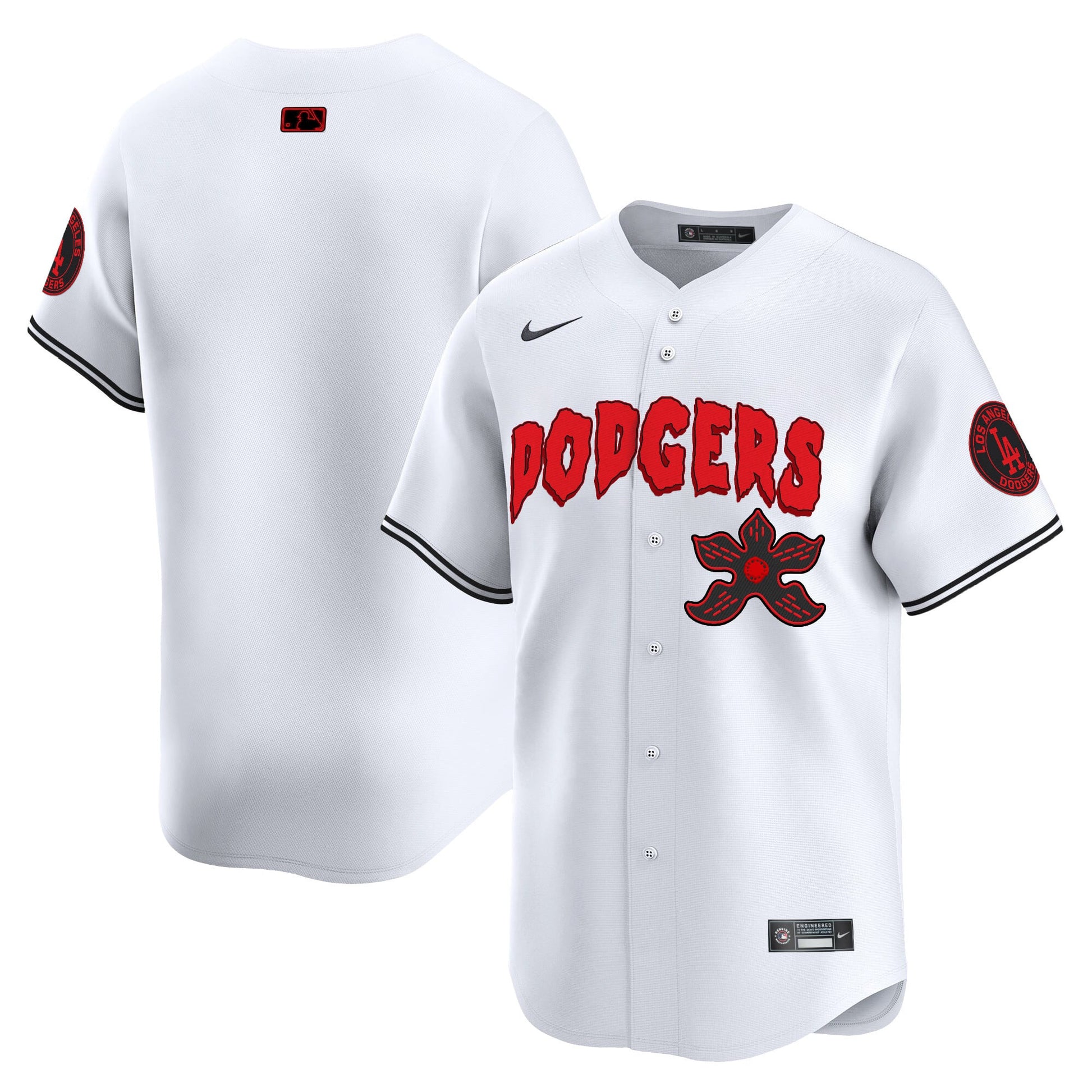 Men's Dodgers Stranger Things Vapor Premier Limited Jersey - All Stitched