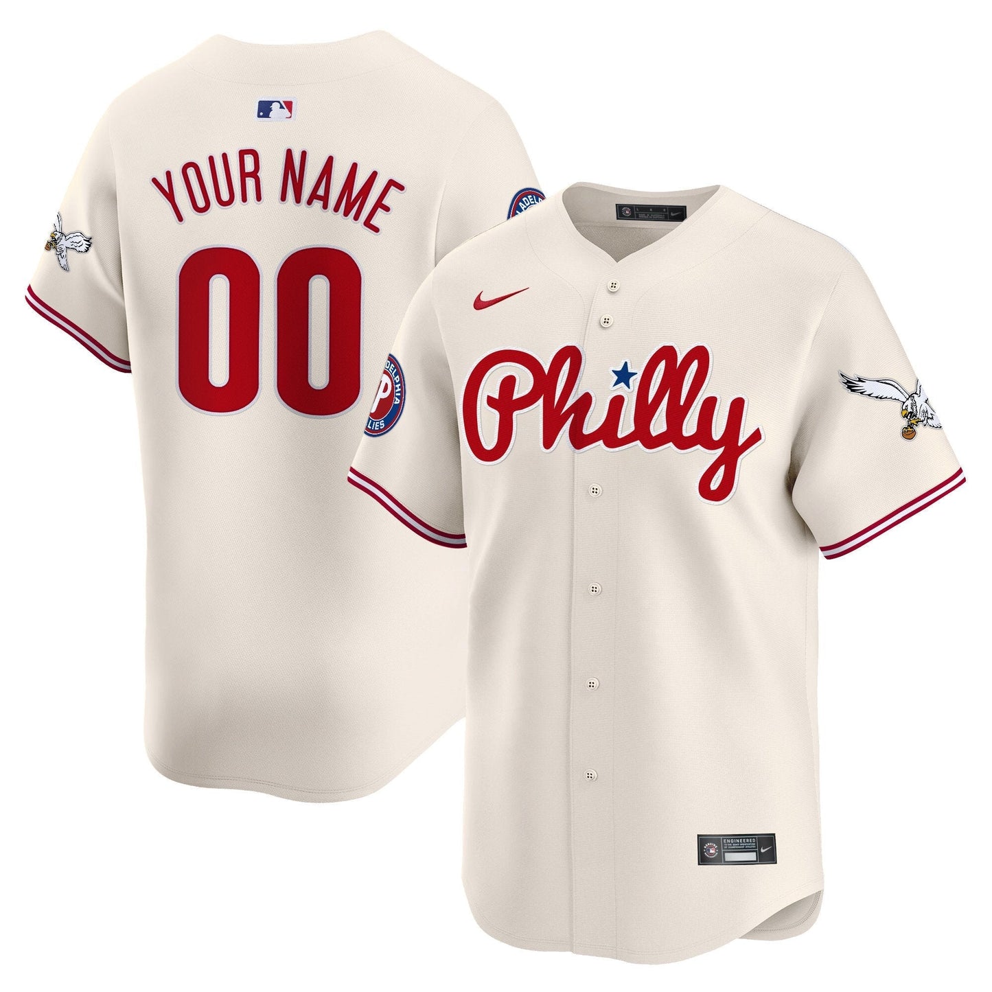 Phillies & Eagles Vapor Premier Limited Custom Jersey - All Stitched
