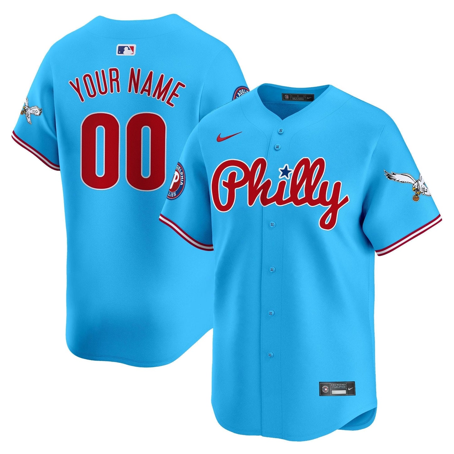 Phillies & Eagles Vapor Premier Limited Custom Jersey - All Stitched