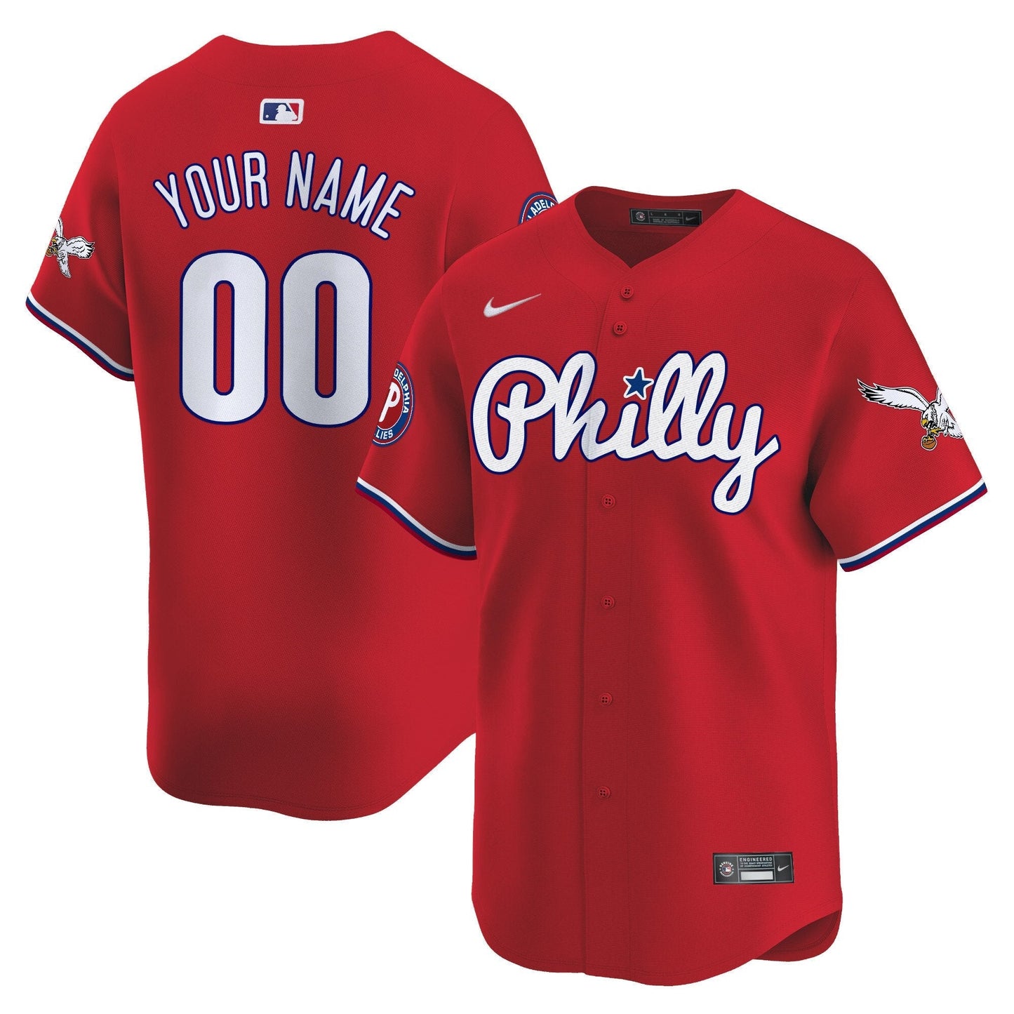 Phillies & Eagles Vapor Premier Limited Custom Jersey - All Stitched