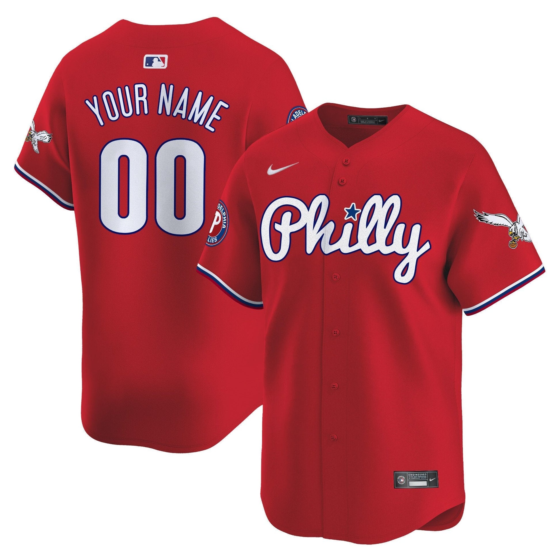 Phillies & Eagles Vapor Premier Limited Custom Jersey - All Stitched