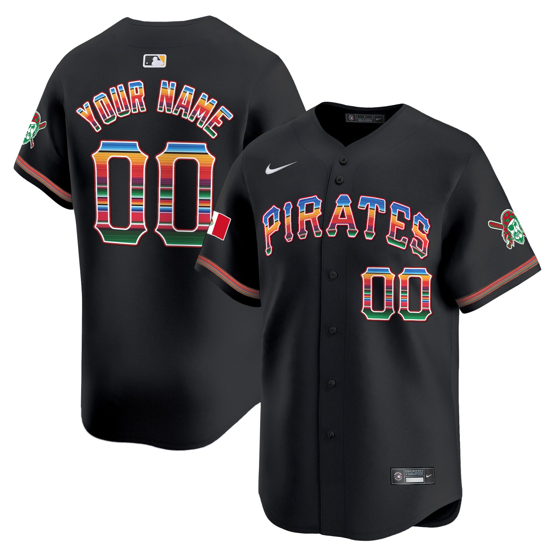 Pittsburgh Pirates Mexico Vapor Premier Limited Custom Jersey - All Stitched