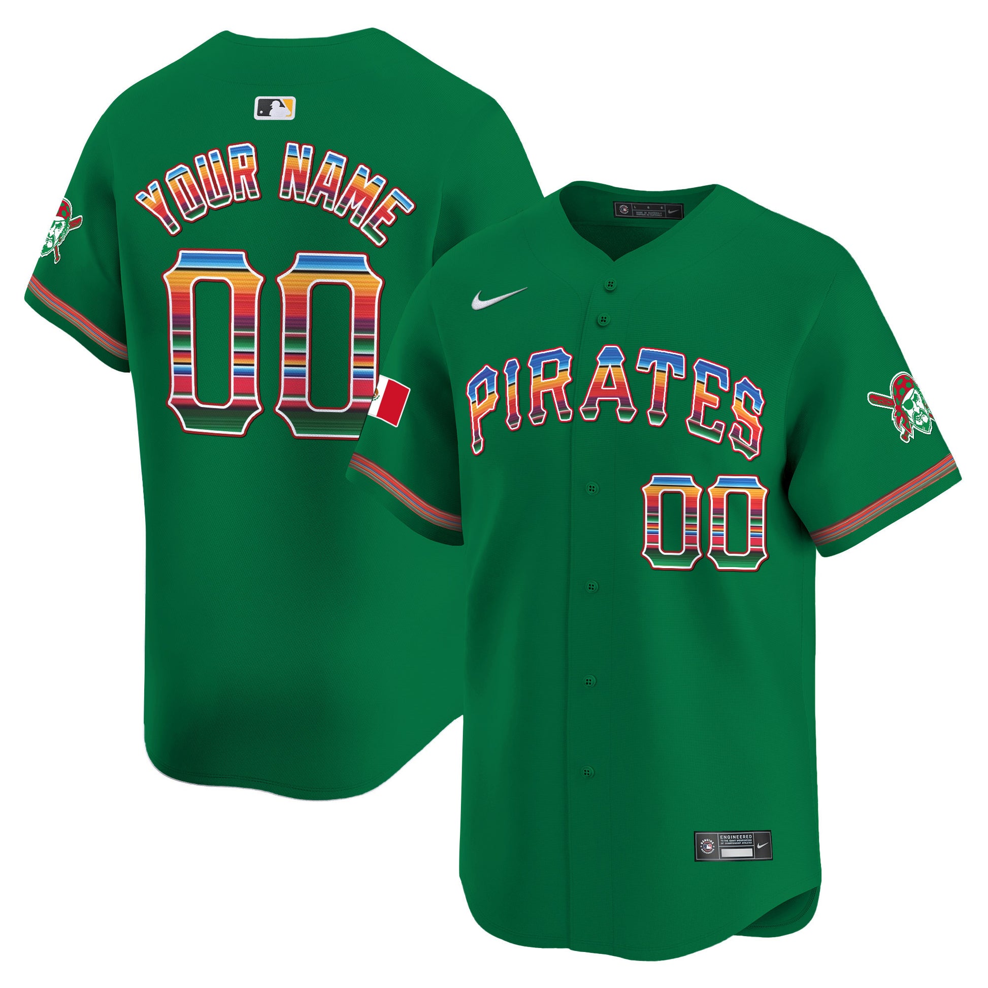 Pittsburgh Pirates Mexico Vapor Premier Limited Custom Jersey - All Stitched