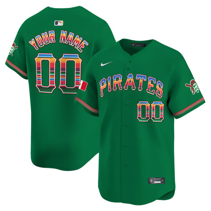 Pittsburgh Pirates Mexico Vapor Premier Limited Custom Jersey - All Stitched