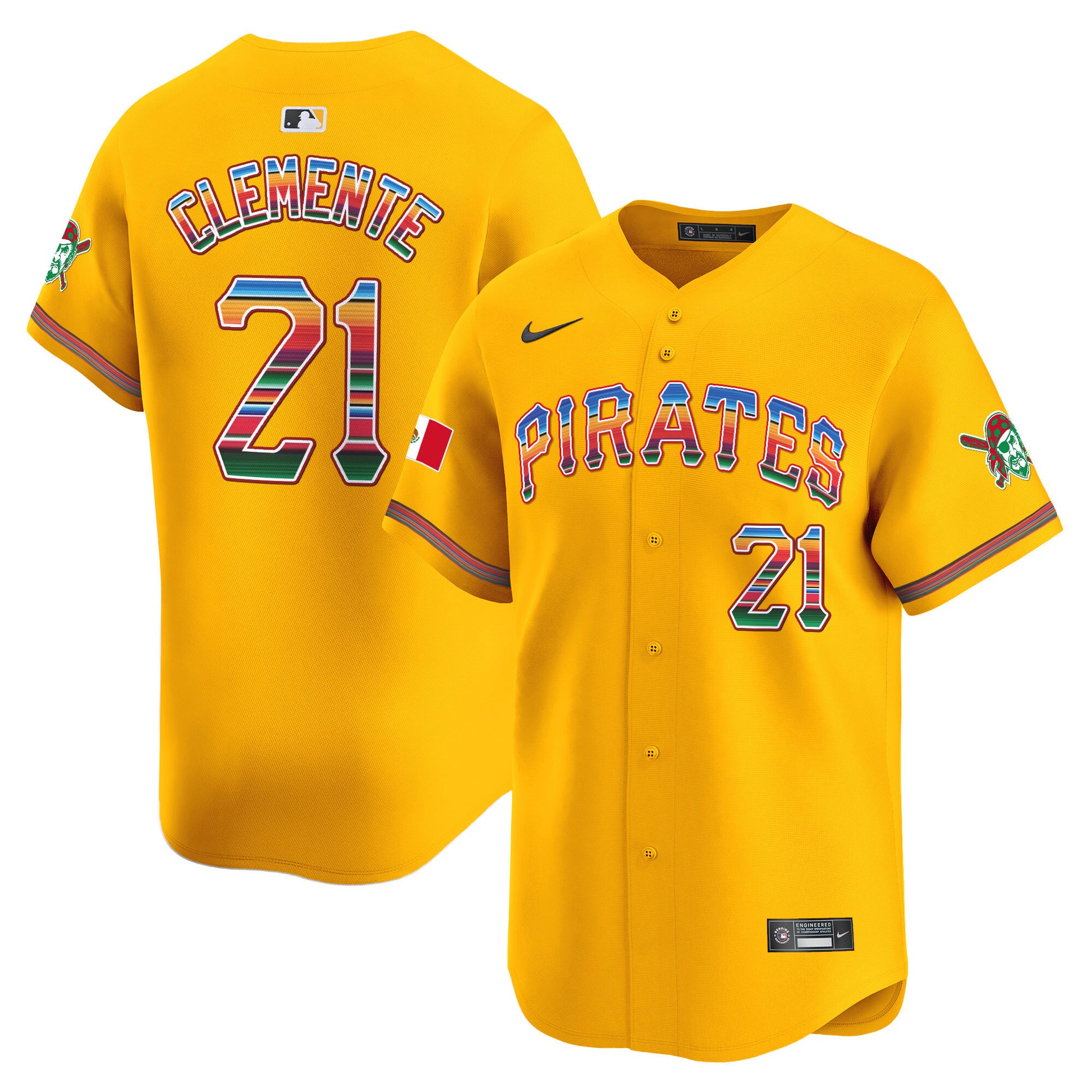 Men's Pittsburgh Pirates Mexico Vapor Premier Limited Jersey - All Stitched