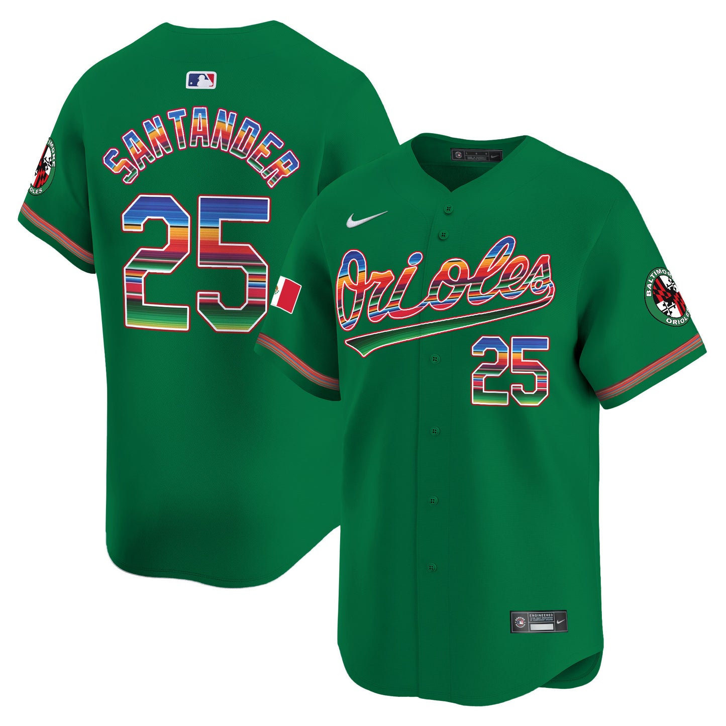 Men's Baltimore Orioles Mexico Vapor Premier Limited Jersey - All Stitched