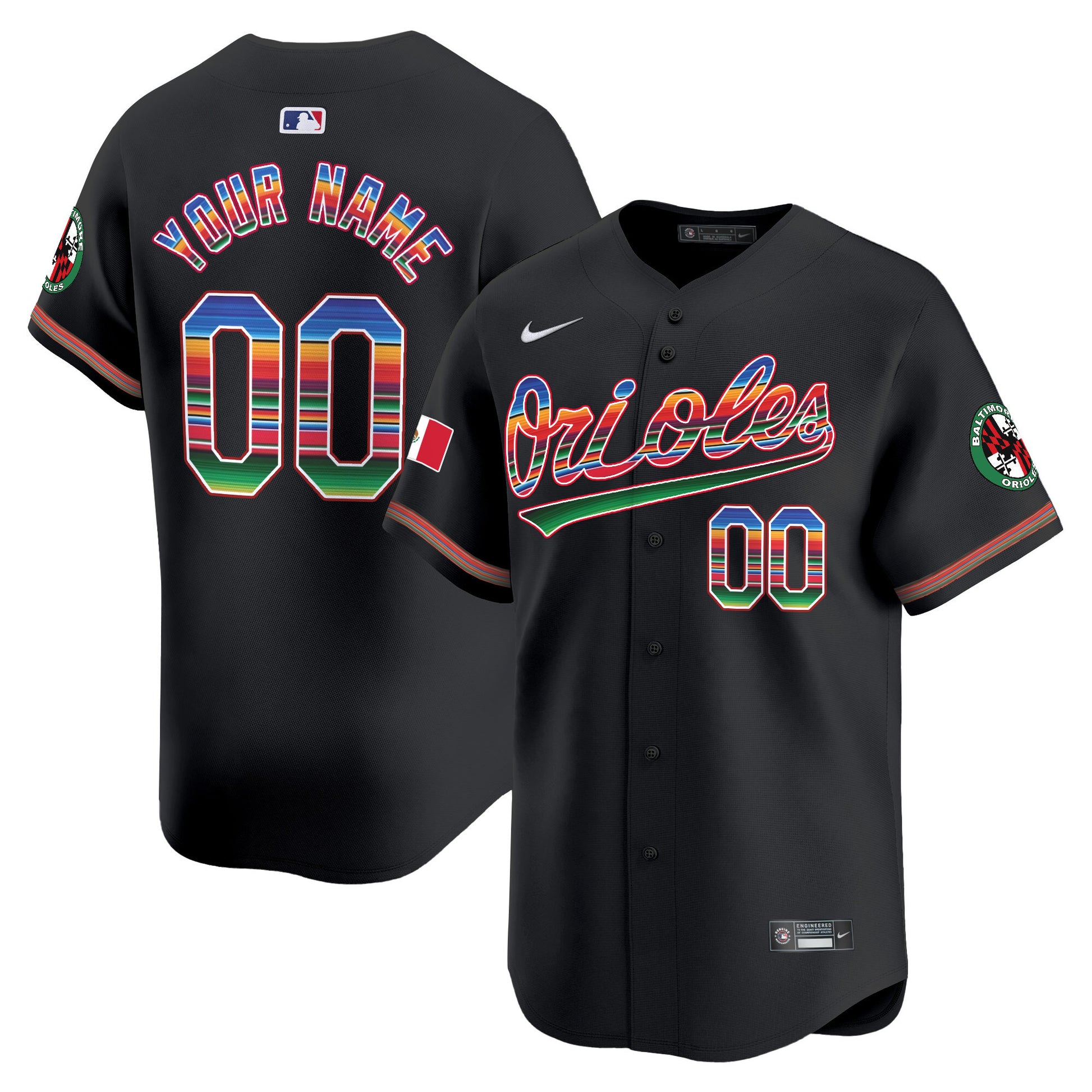 Baltimore Orioles Mexico Vapor Premier Limited Custom Jersey - All Stitched