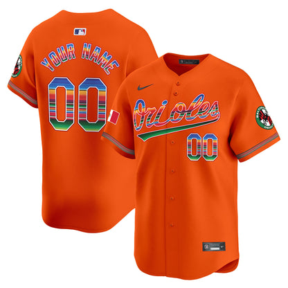Baltimore Orioles Mexico Vapor Premier Limited Custom Jersey - All Stitched