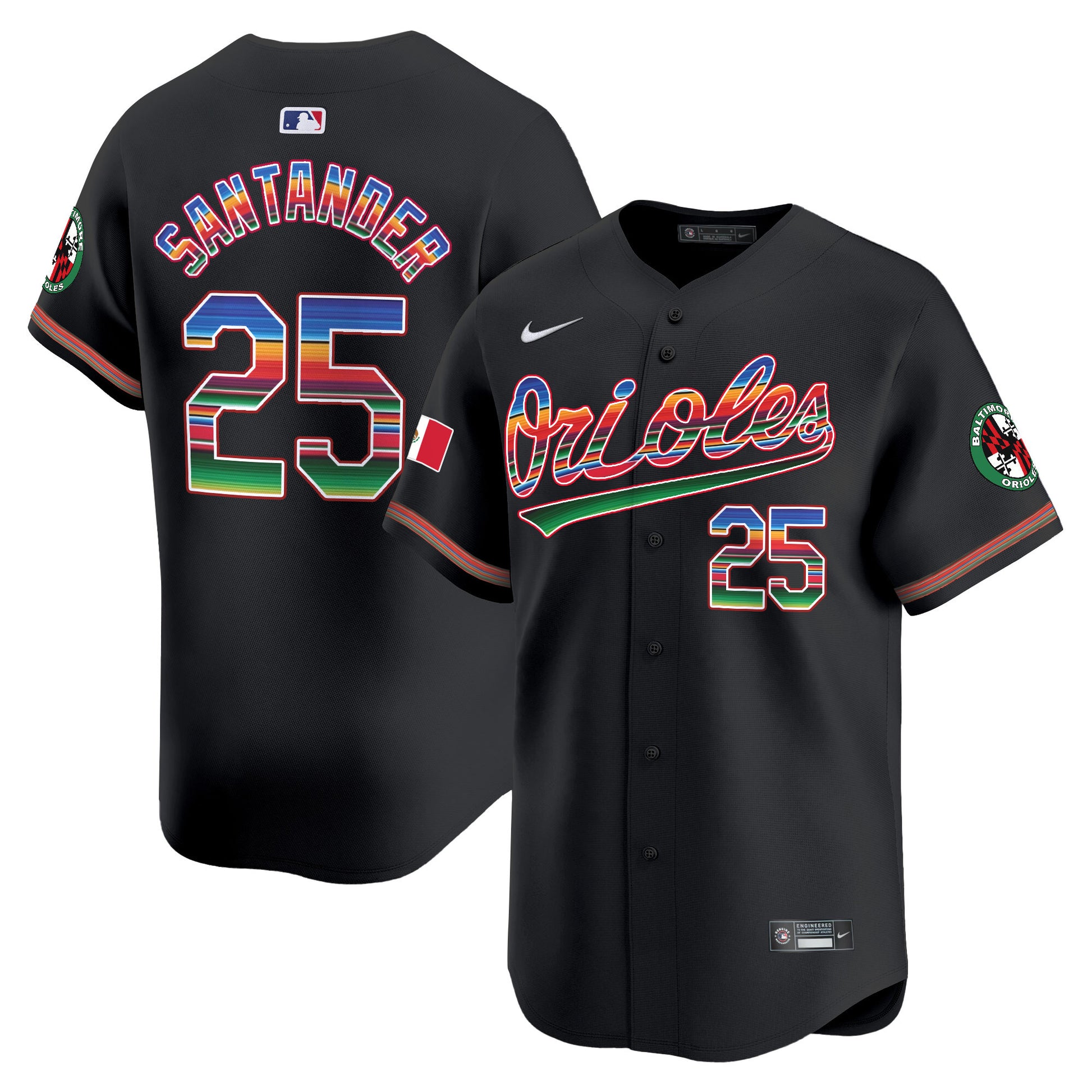 Men's Baltimore Orioles Mexico Vapor Premier Limited Jersey - All Stitched