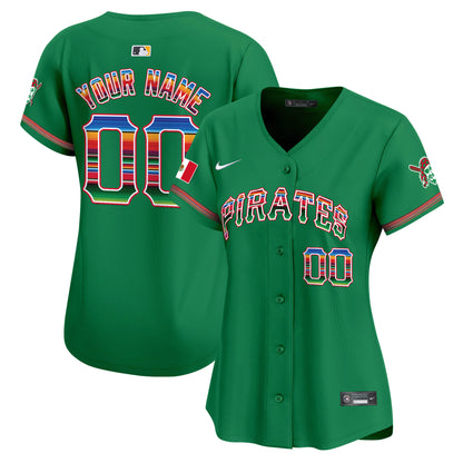 Pittsburgh Pirates Mexico Vapor Premier Limited Custom Jersey - All Stitched