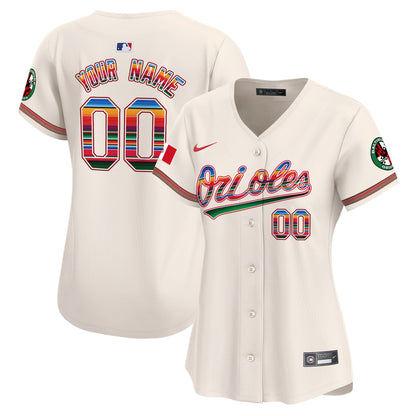 Baltimore Orioles Mexico Vapor Premier Limited Custom Jersey - All Stitched