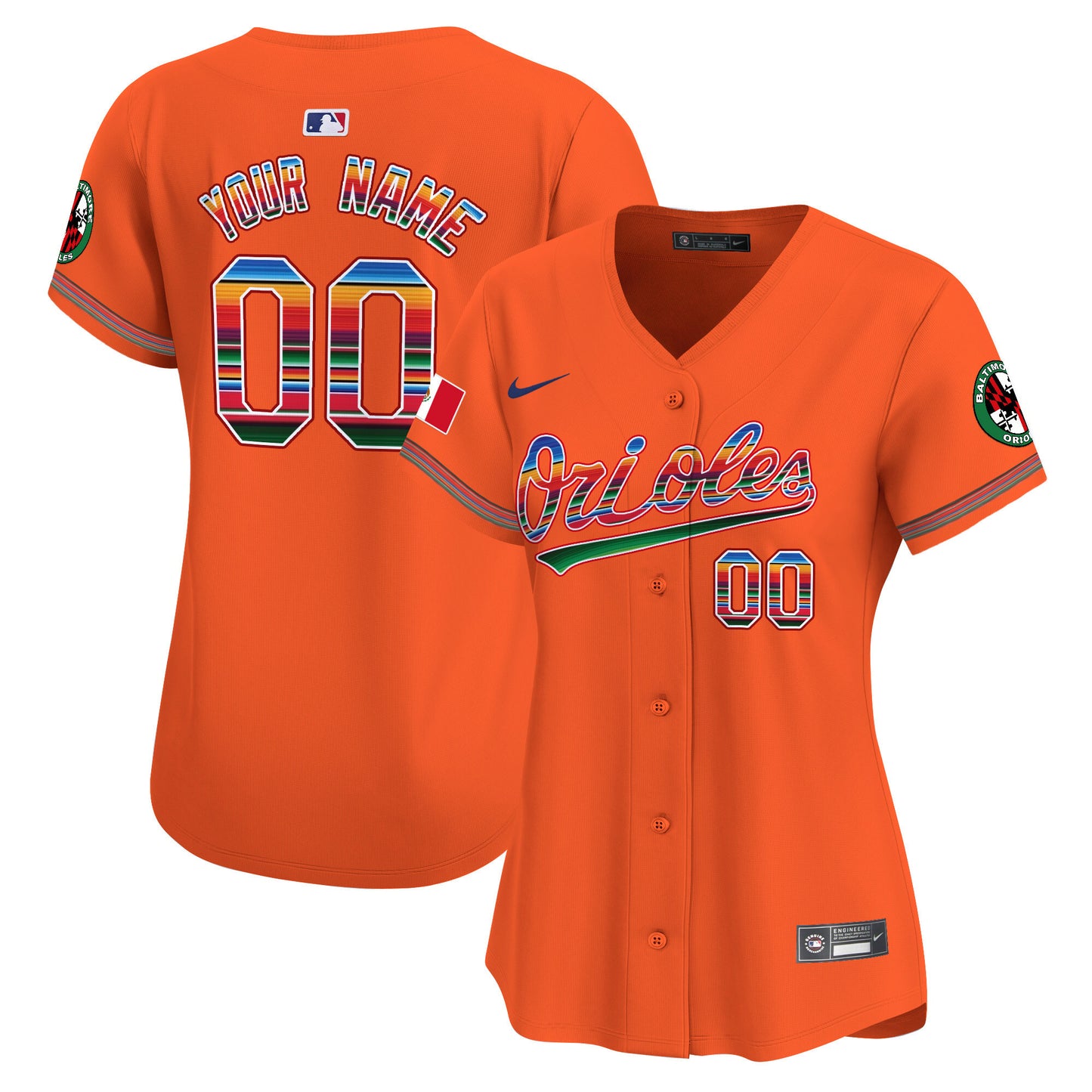 Baltimore Orioles Mexico Vapor Premier Limited Custom Jersey - All Stitched