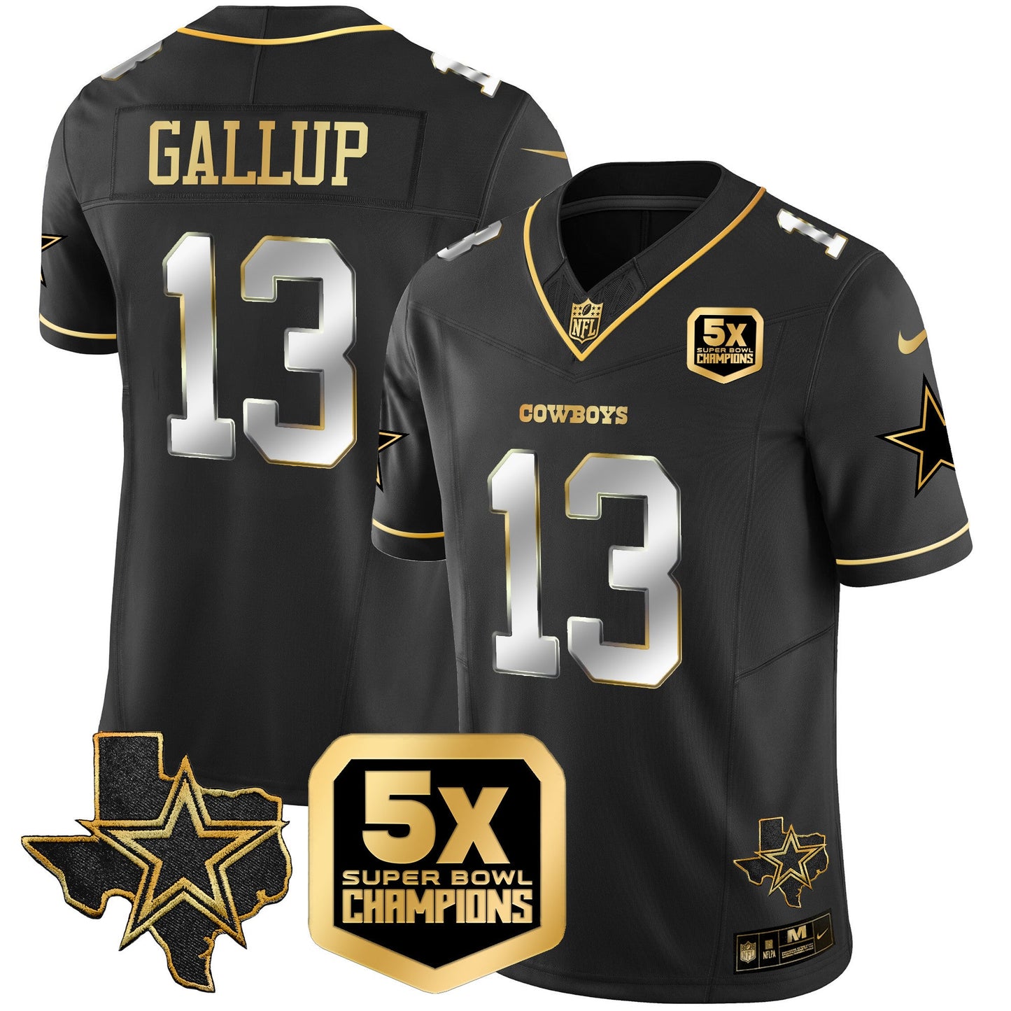 Men's Cowboys 5x Super Bowl Champions Vapor Limited Jersey - All Stitched