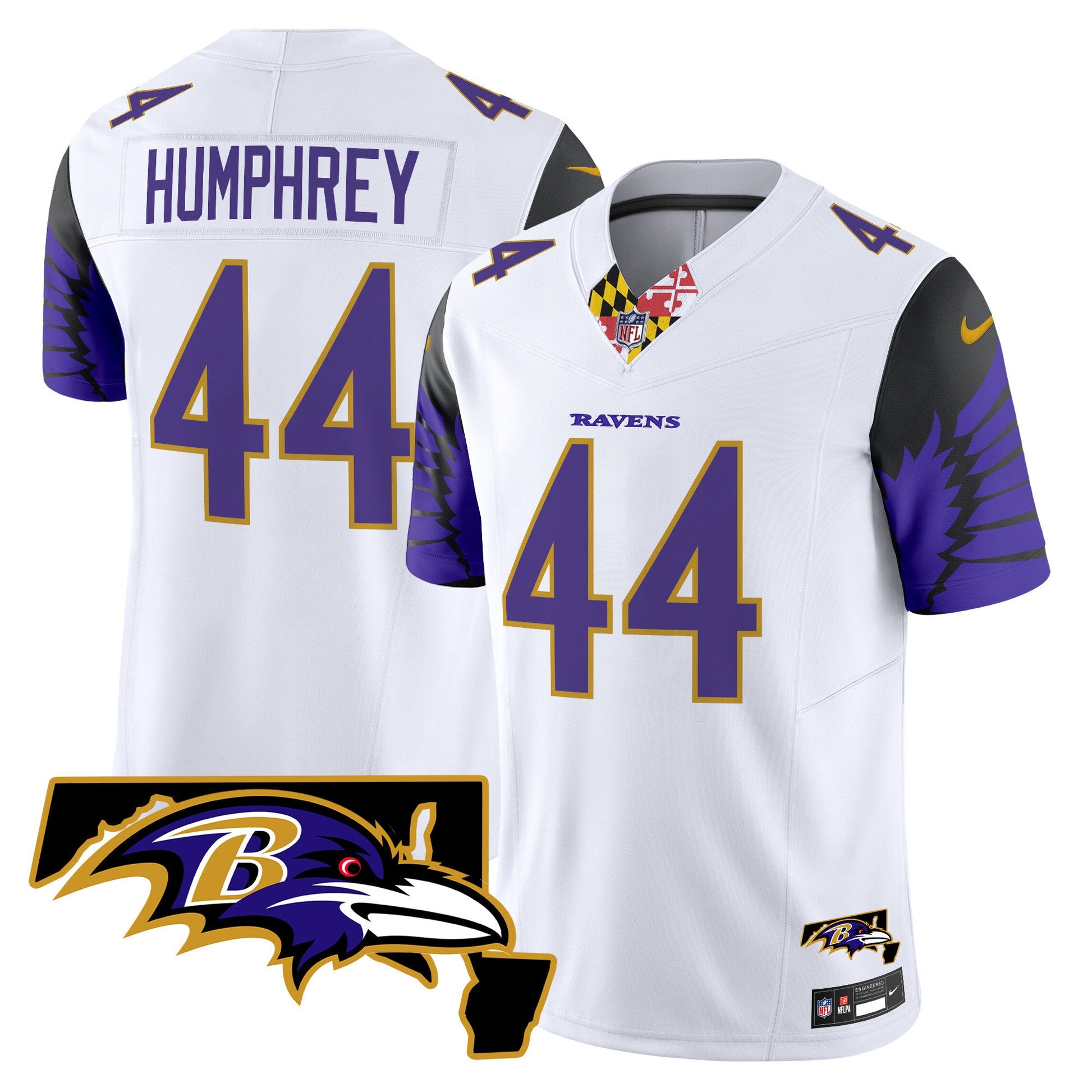 Men's Ravens Maryland Patch Vapor Limited Jersey V2 - All Stitched