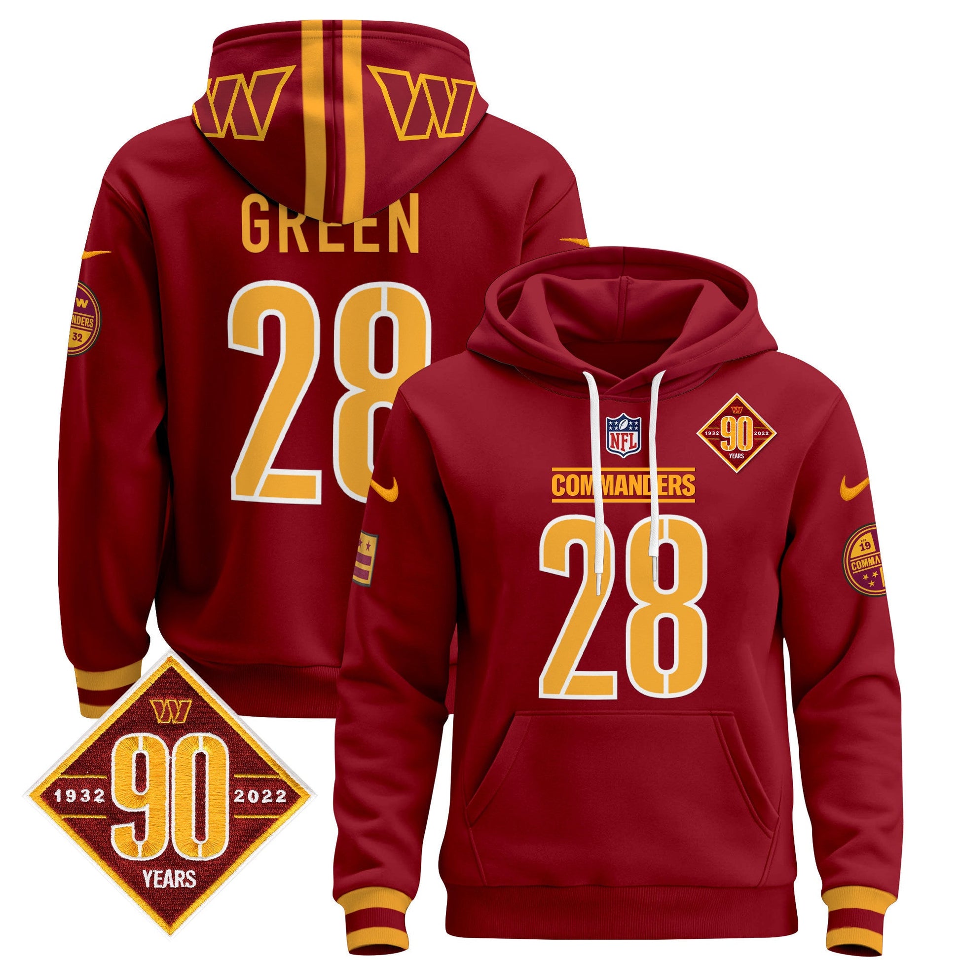 Men's Washington Commanders 2024 Pullover Hoodie - All Stitched