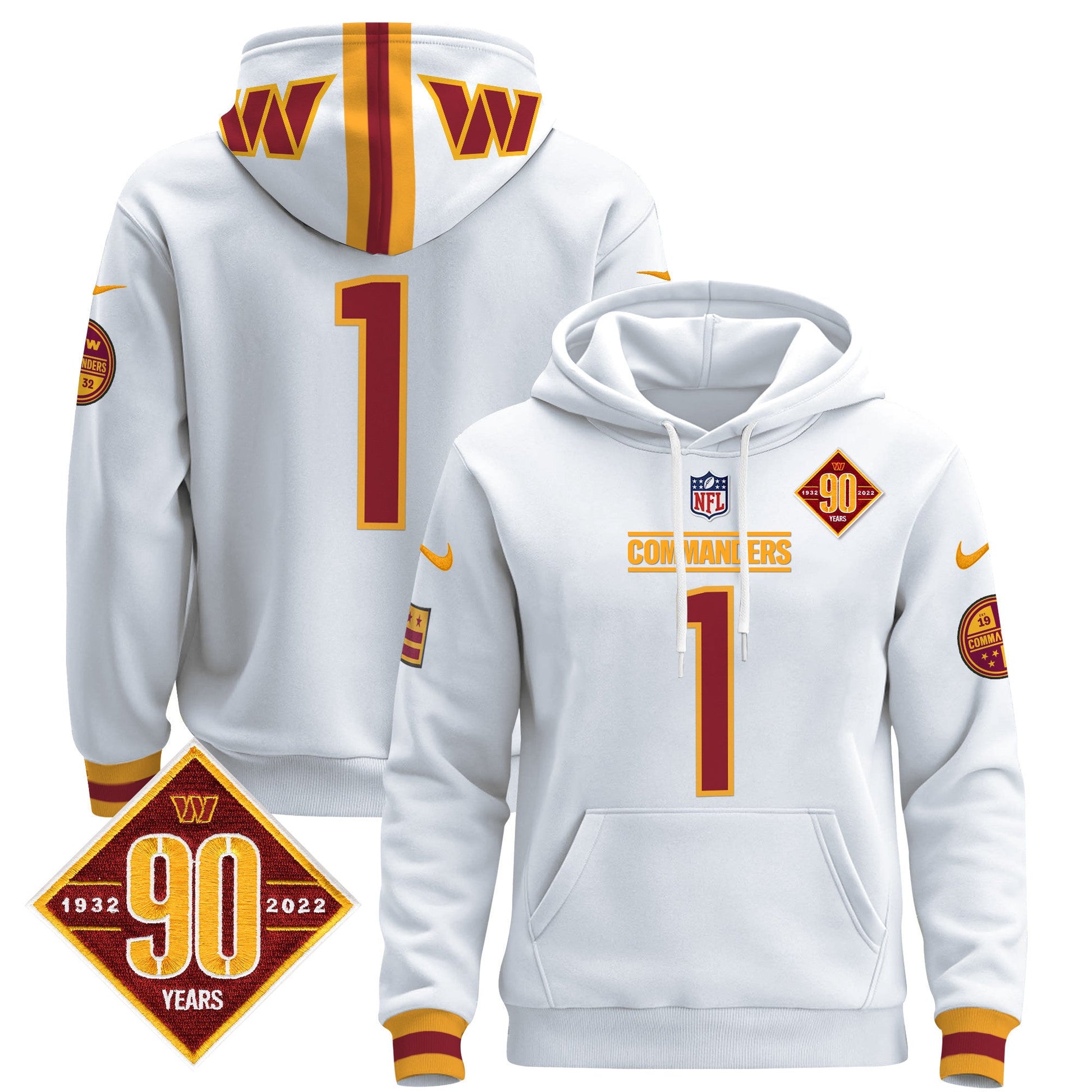 Men's Washington Commanders 2024 Pullover Hoodie - All Stitched