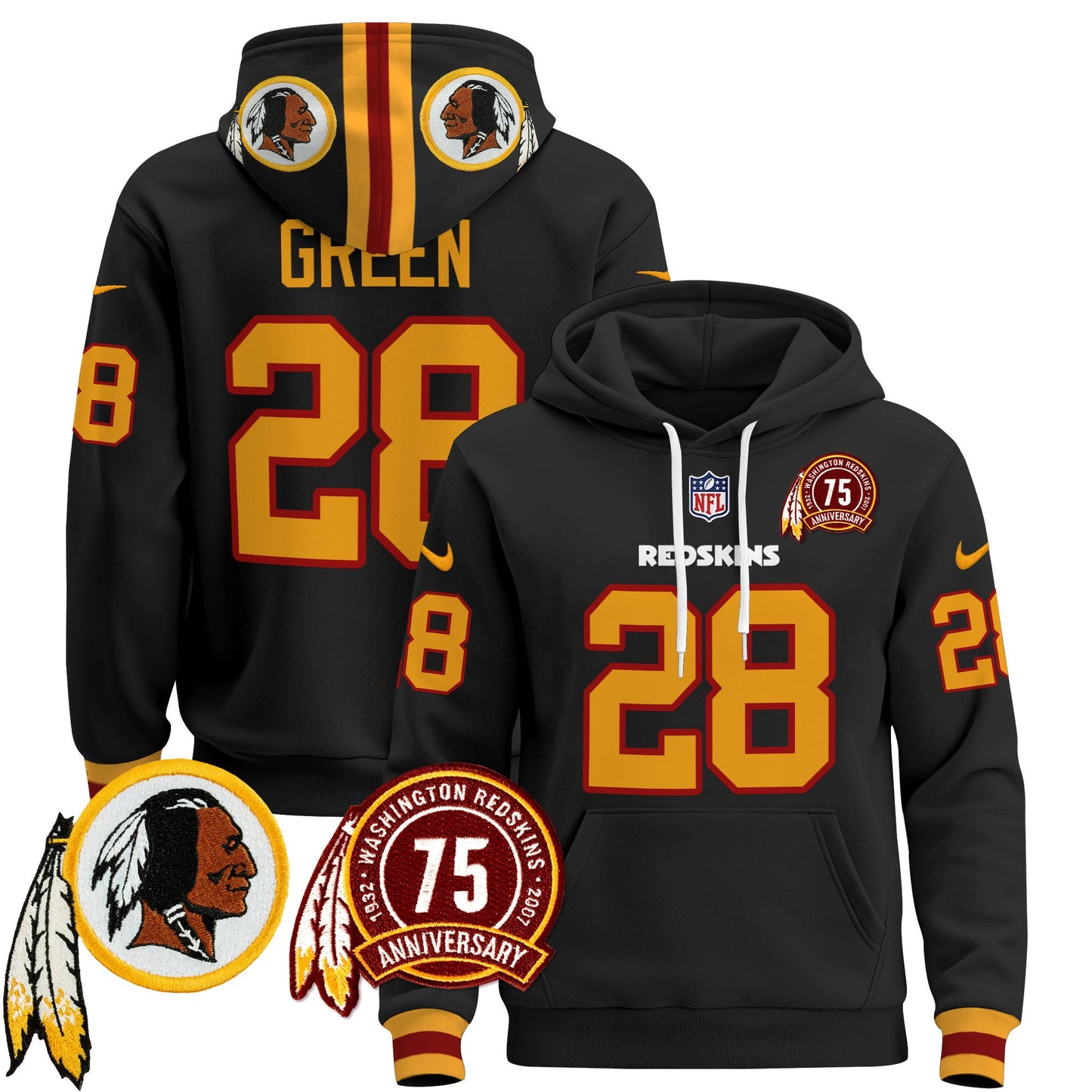 Men's Washington Redskins 2024 Pullover Hoodie - All Stitched