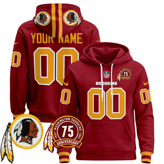 Washington Redskins 2024 Custom Pullover Hoodie - All Stitched