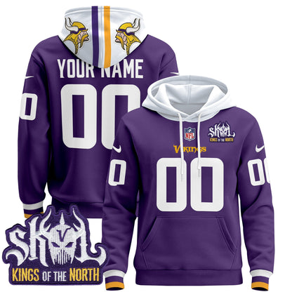 Minnesota Vikings 2025 Custom Pullover Hoodie - All Stitched
