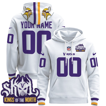 Minnesota Vikings 2025 Custom Pullover Hoodie - All Stitched