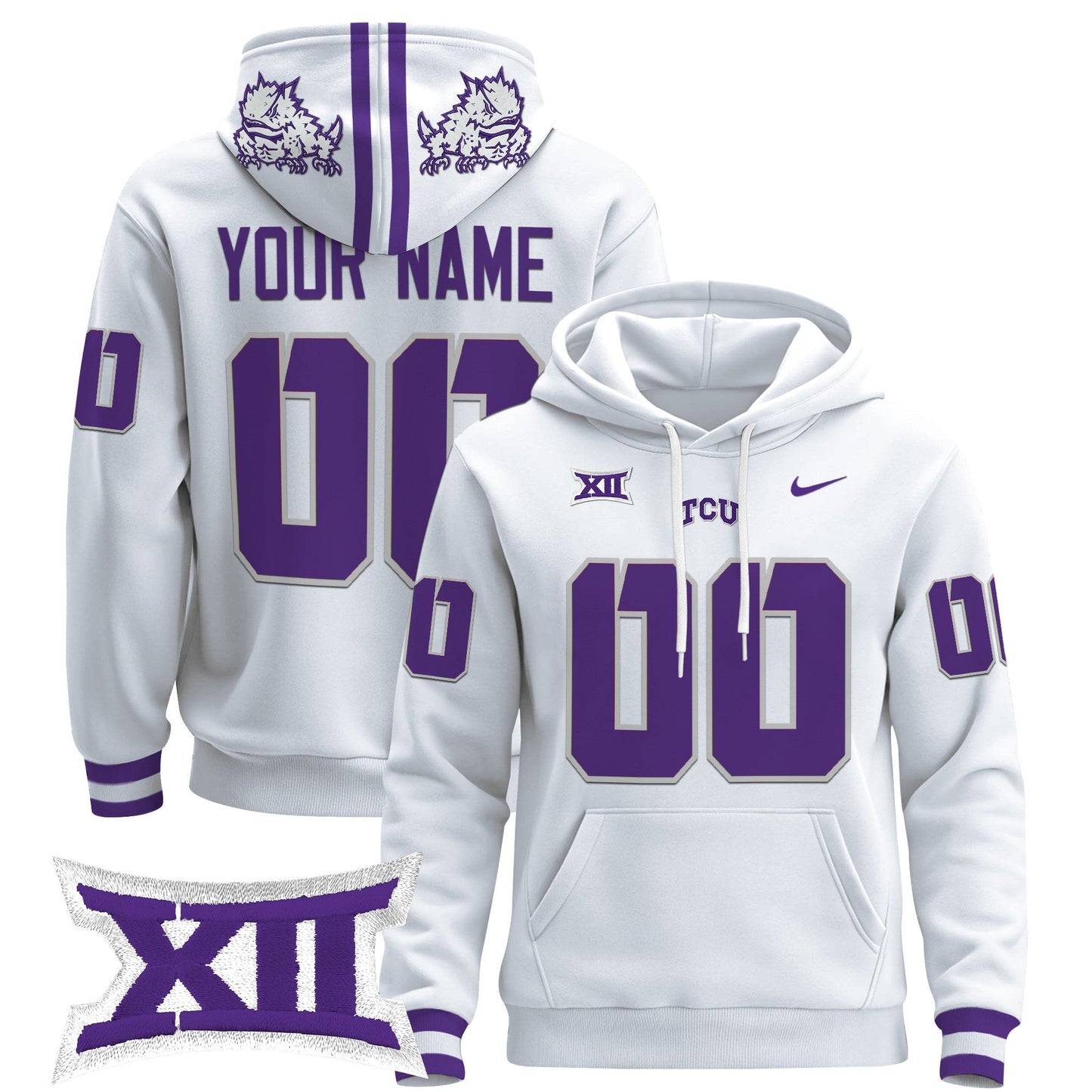 TCU Horned Frogs 2024 Custom Pullover Hoodie