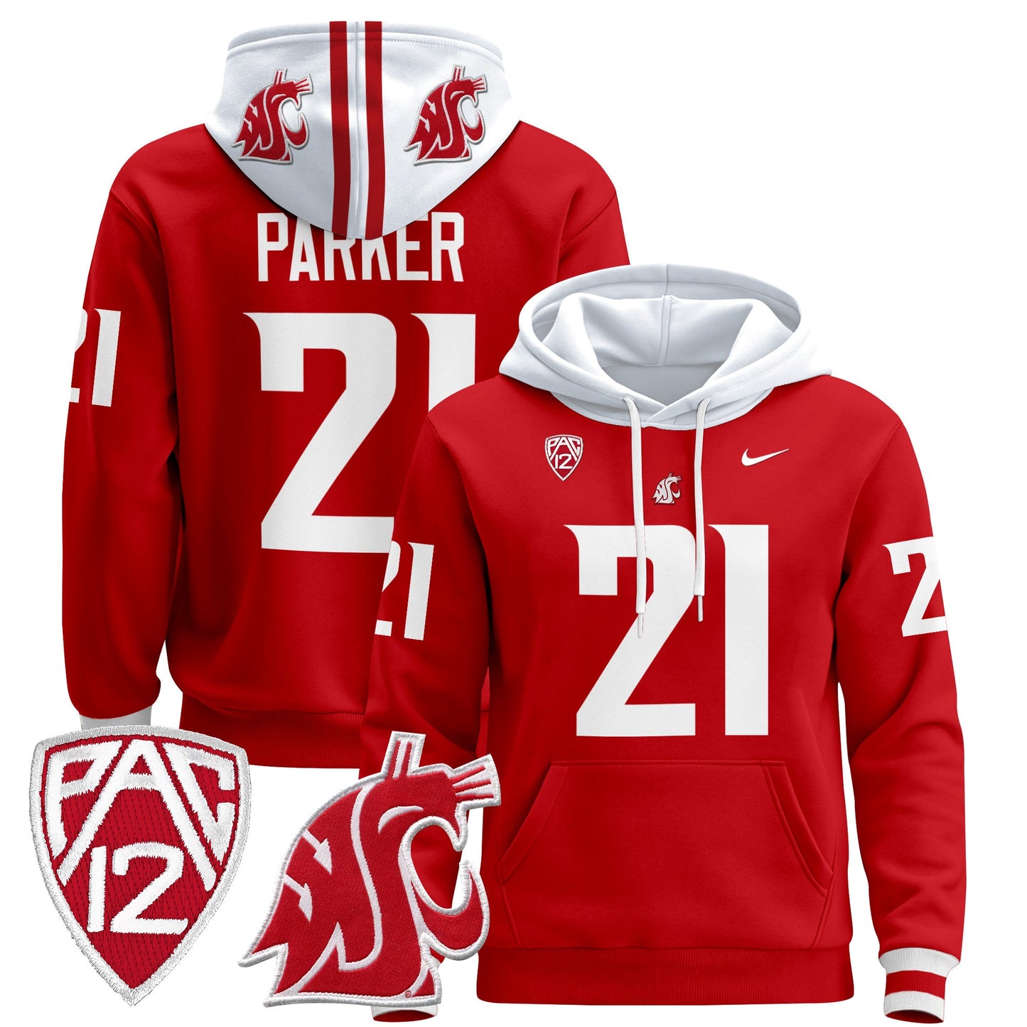 Men's Washington State Cougars 2024 Pullover Hoodie - All Stitched