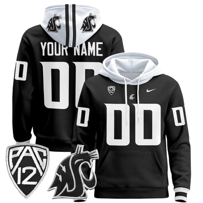 Washington State Cougars 2024 Custom Pullover Hoodie - All Stitched