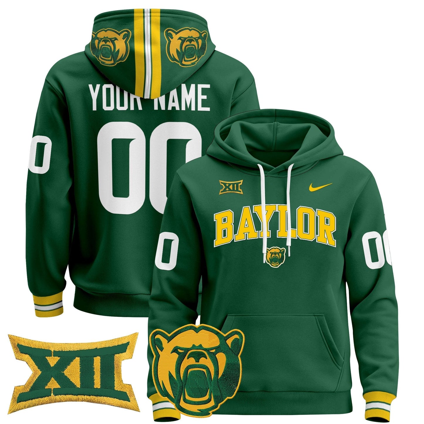 Baylor Bears 2024 Custom Pullover Hoodie V2