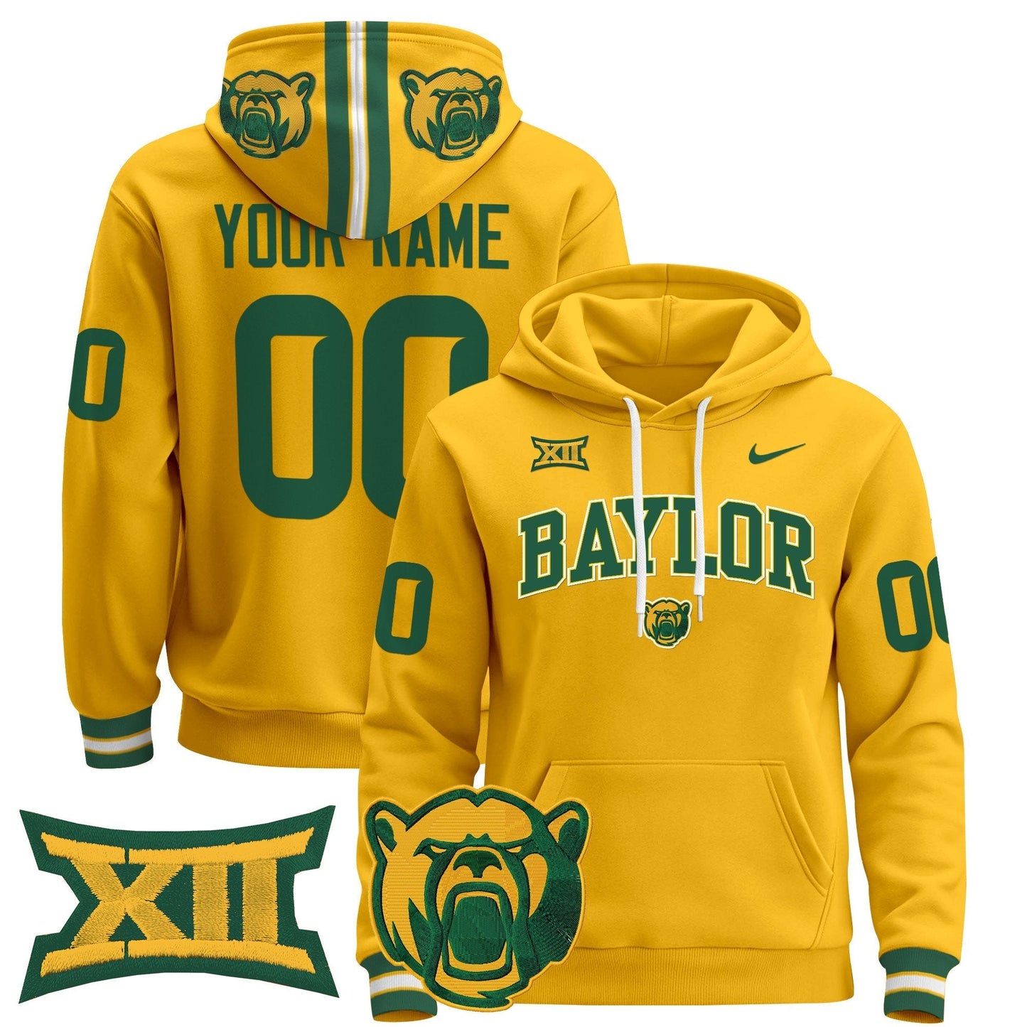 Baylor Bears 2024 Custom Pullover Hoodie V2