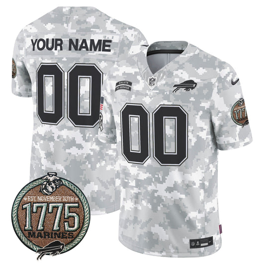 Bills 2024 Salute to Service Establishment Year Patch Vapor Limited Custom Jersey - All Stitched