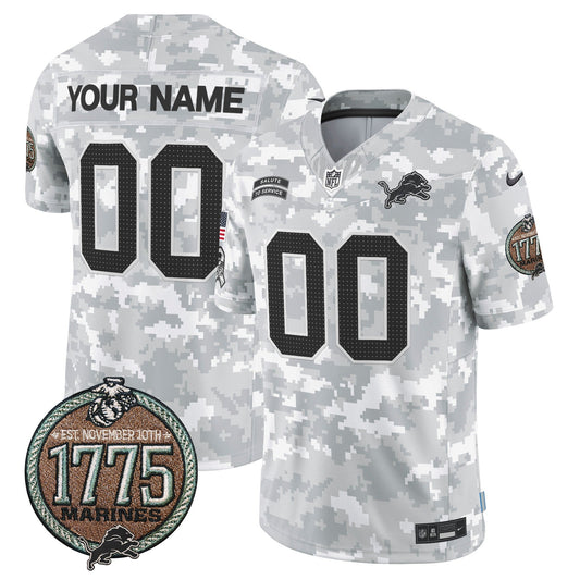 DET 2024 Salute to Service Establishment Year Patch Vapor Limited Custom Jersey - All Stitched