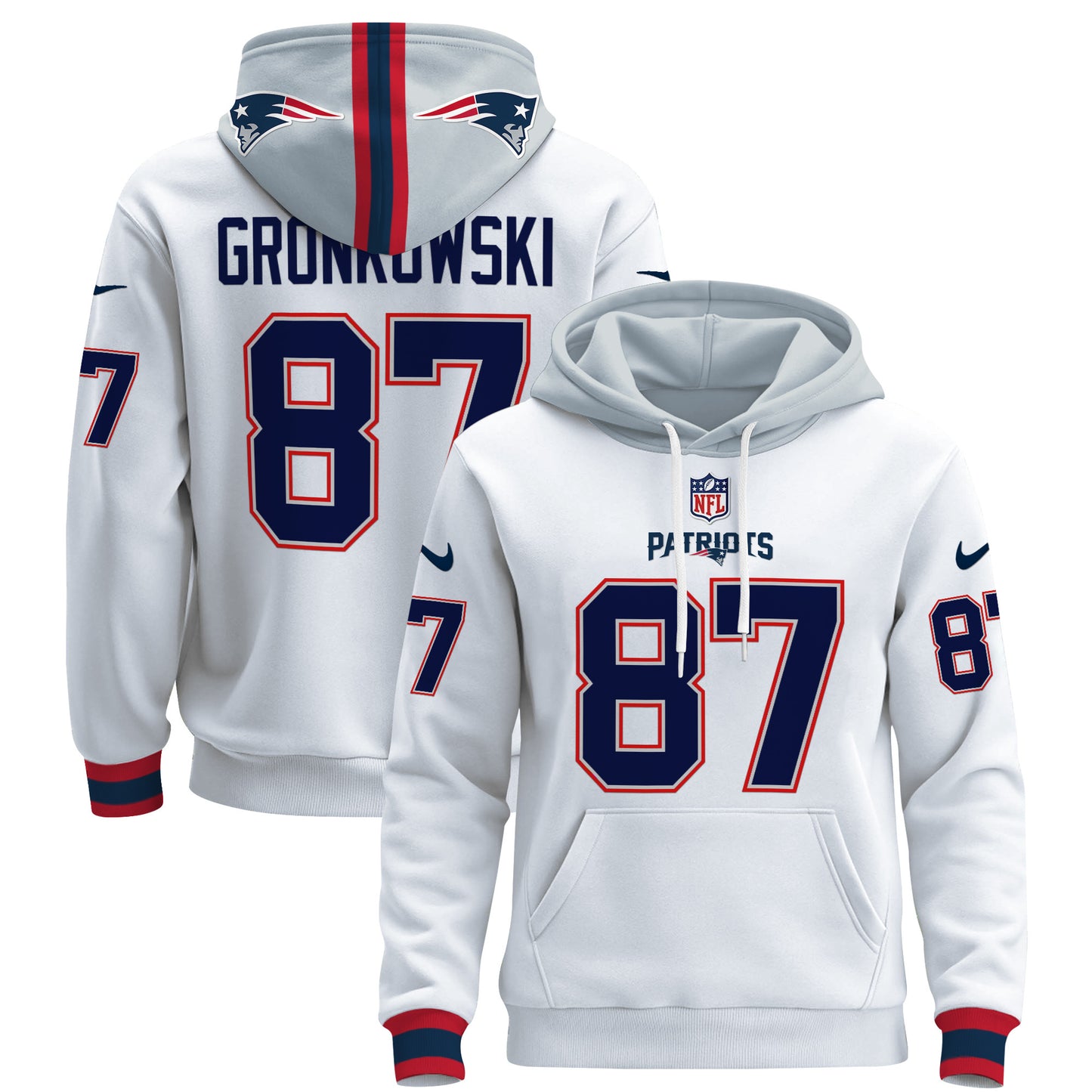 Men's New England Patriots 2024 Pullover Hoodie - All Stitched