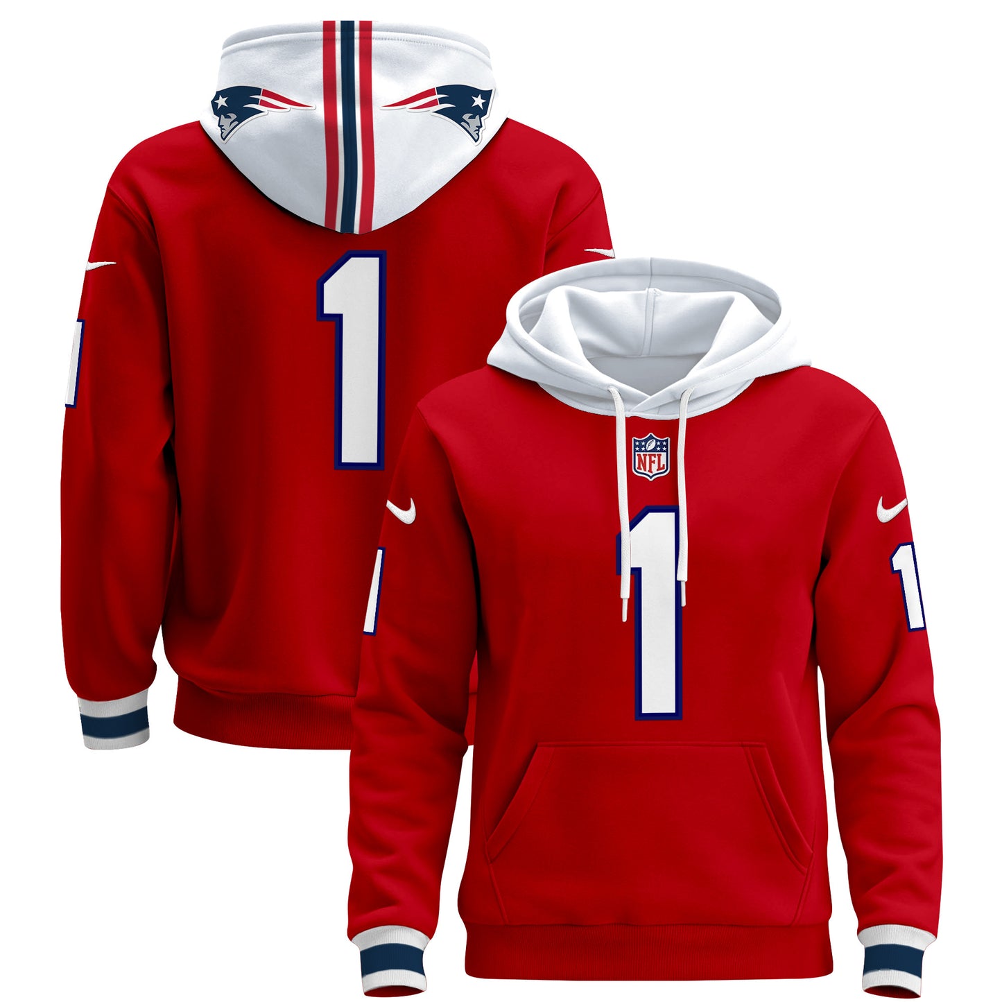 Men's New England Patriots 2024 Pullover Hoodie - All Stitched