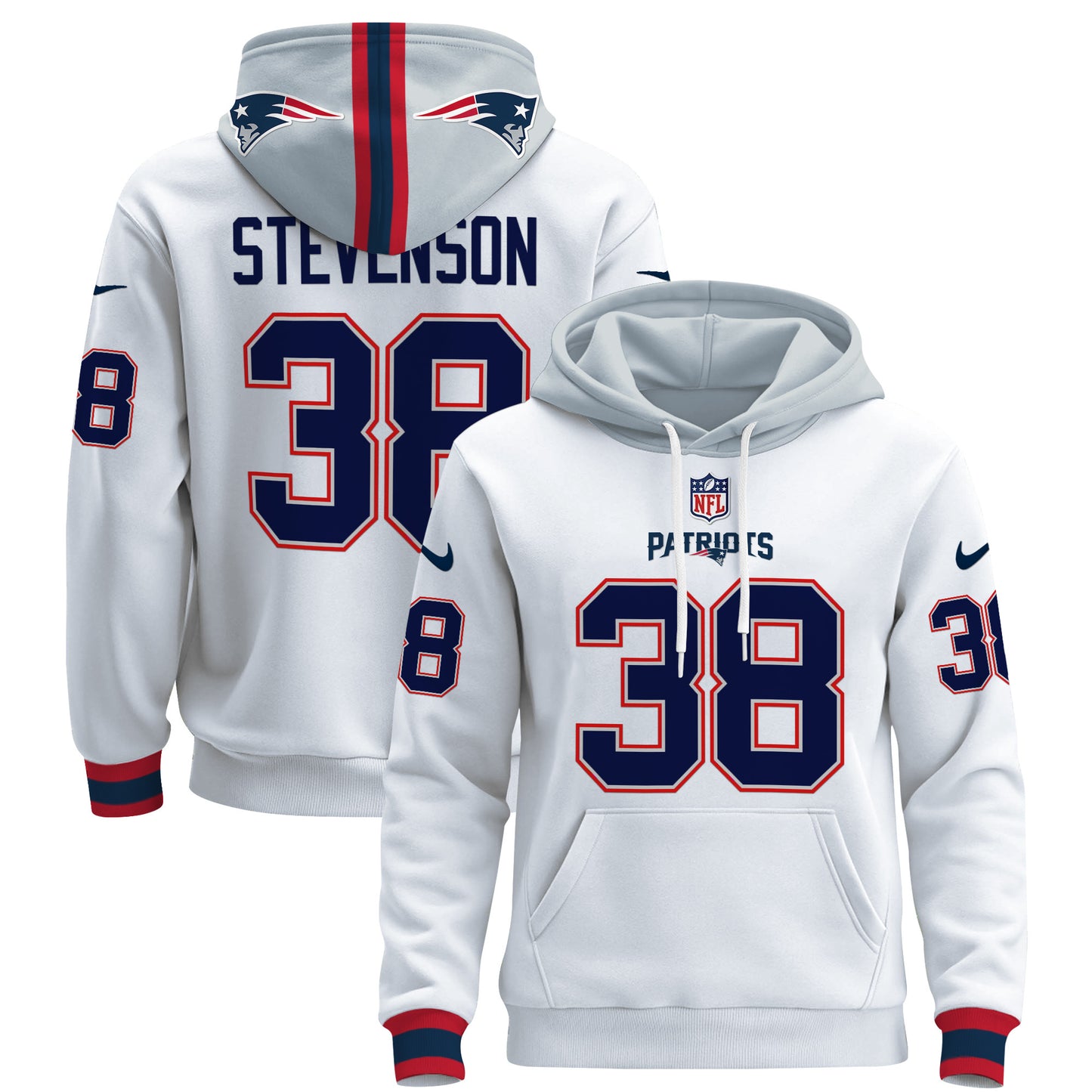 Men's New England Patriots 2024 Pullover Hoodie - All Stitched
