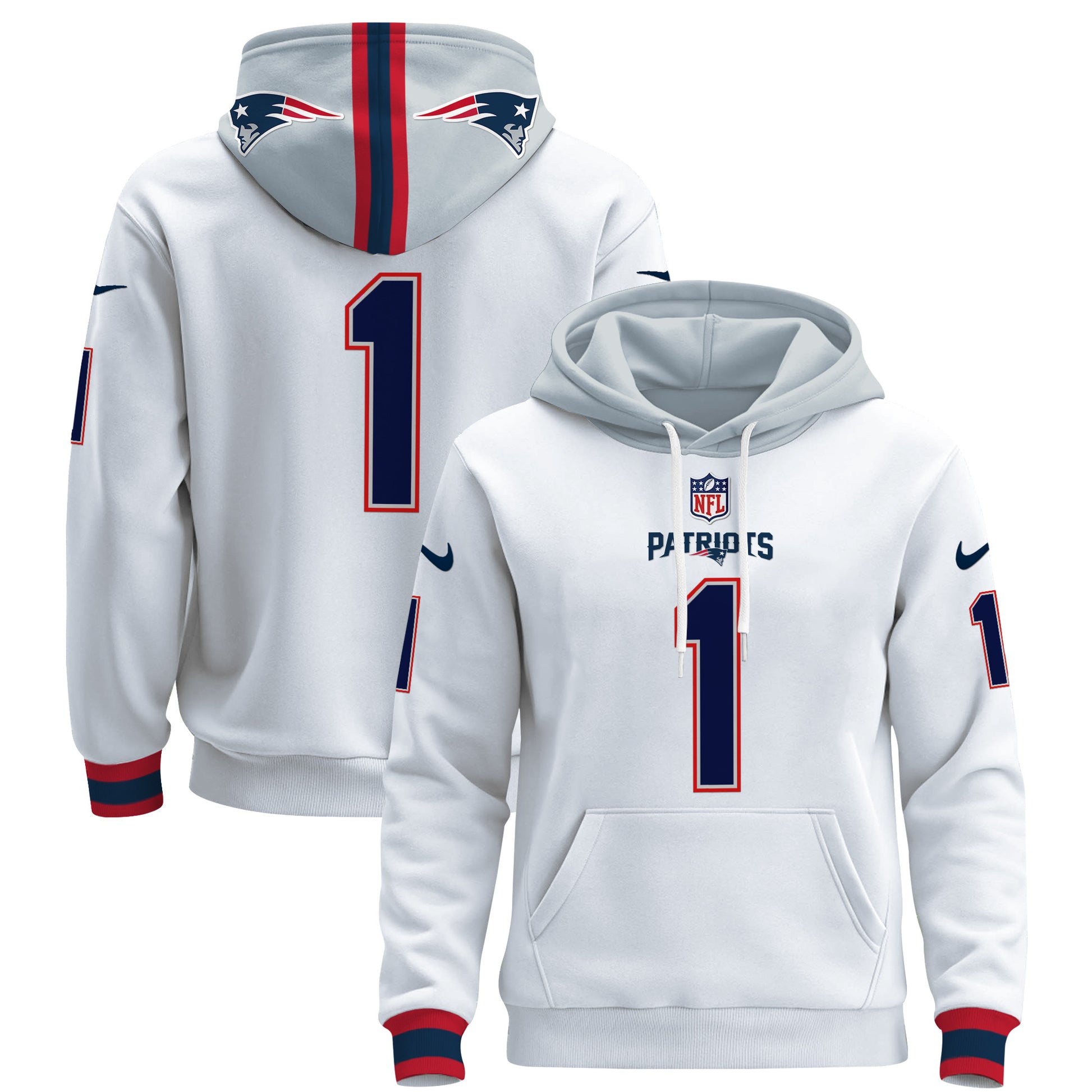 Men's New England Patriots 2024 Pullover Hoodie - All Stitched