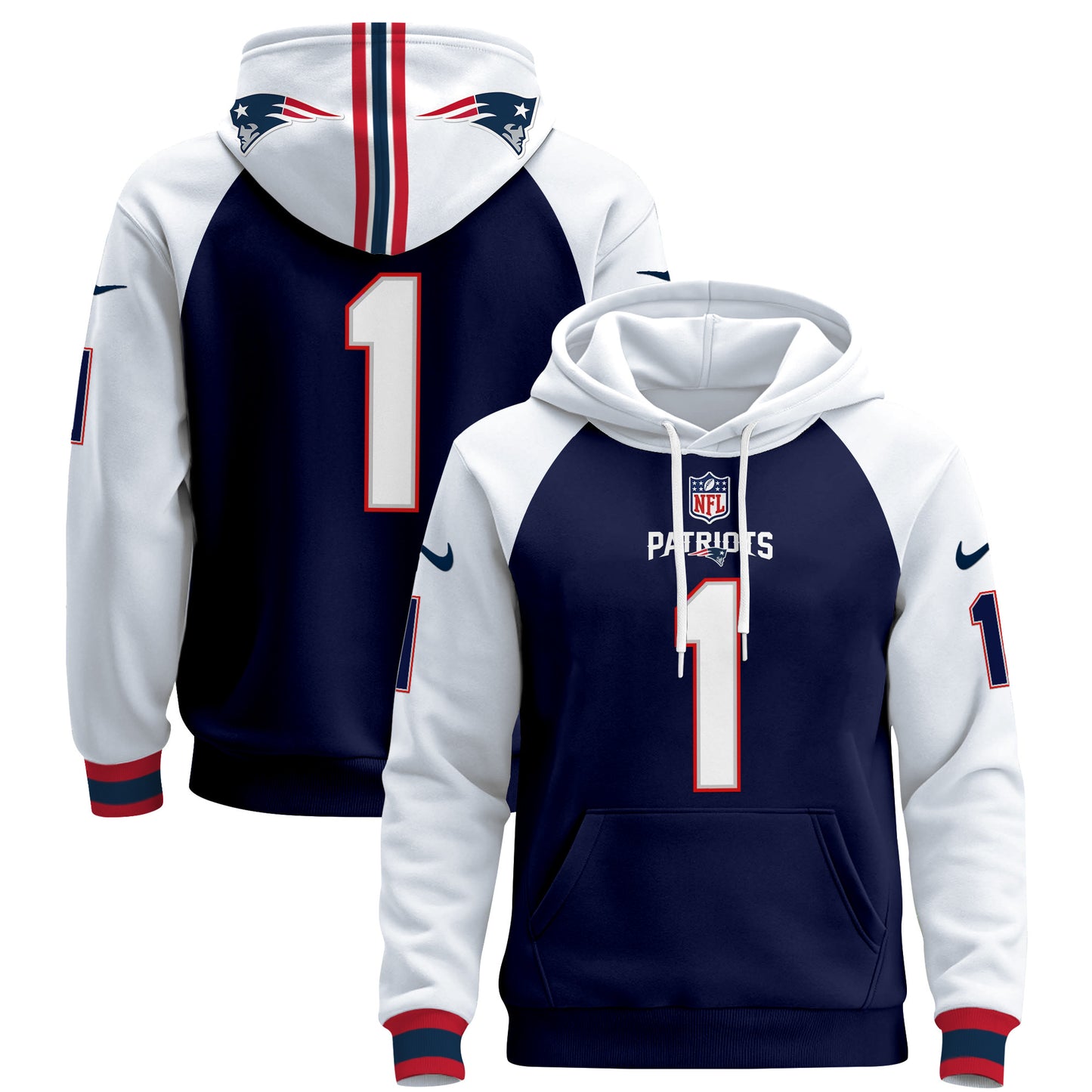 Men's New England Patriots 2024 Pullover Hoodie - All Stitched